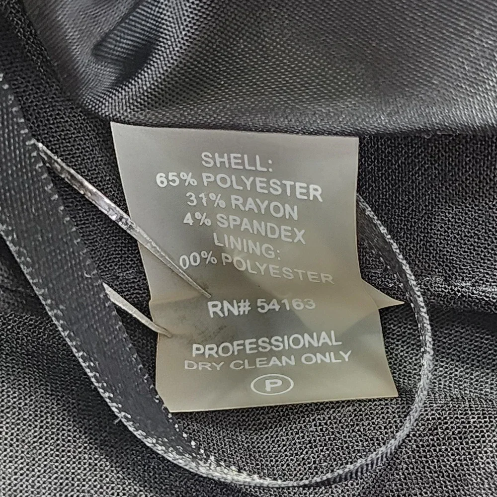 Calvin Klein Skirt Womens 10 Black Twill Pencil Knee Length Lined Stretch Office